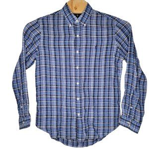 Ralph Lauren Medium M‎ Blue Plaid Men's Long Sleeve Button Down Shirt